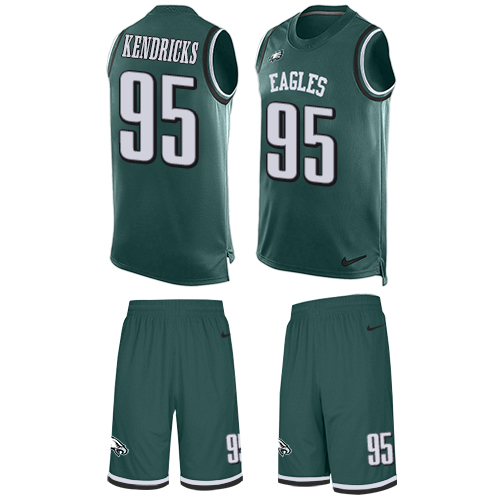 Nike Eagles #95 Mychal Kendricks Midnight Green Team Color Men's Stitched NFL Limited Tank Top Suit Jersey - Click Image to Close